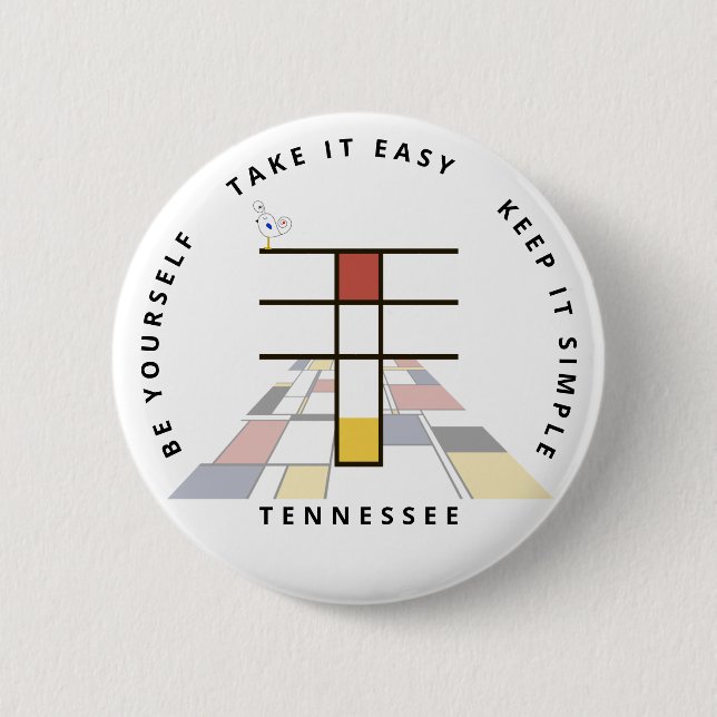 С aptivierende Neoplastik Art Monogram. Buchstabe  Button (Vorderseite)