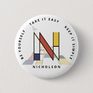С aptivierende Neoplastik Art Monogram. Buchstabe Button
