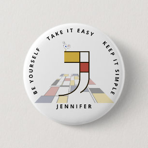 С aptivierende Neoplastik Art Monogram. Buchstabe Button
