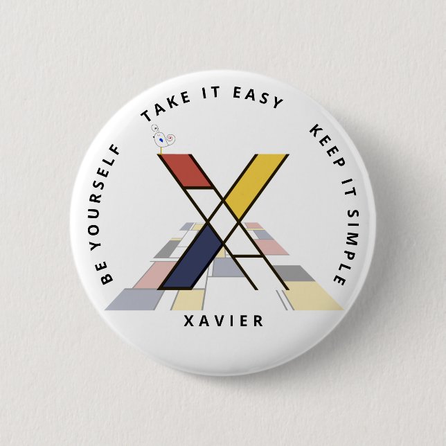 С aptivierende Neoplastik Art Monogram. Buchstabe  Button (Vorderseite)