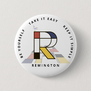С aptivierende Neoplastik Art Monogram. Buchstabe Button