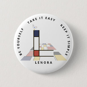 С aptivierende Neoplastik Art Monogram. Buchstabe Button