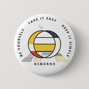 С aptivierende Neoplastik Art Monogram. Buchstabe Button