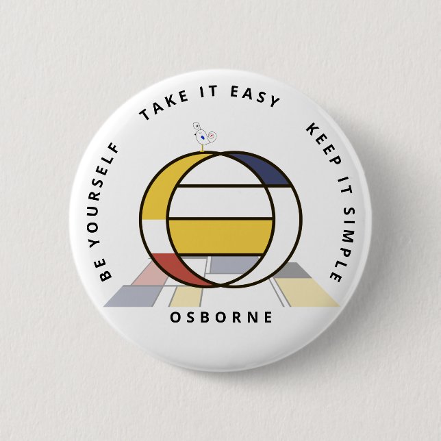 С aptivierende Neoplastik Art Monogram. Buchstabe  Button (Vorderseite)