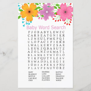 С Blume Kinderdusche Word Search Game