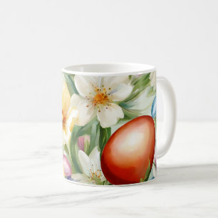 С eindrucksvolle Frühlingsblütenfeld. Malerei Kaffeetasse