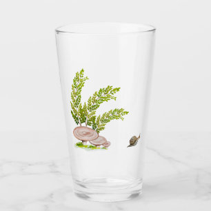С gemütlicher Waldpilz und niedliche Schneckengest Glas