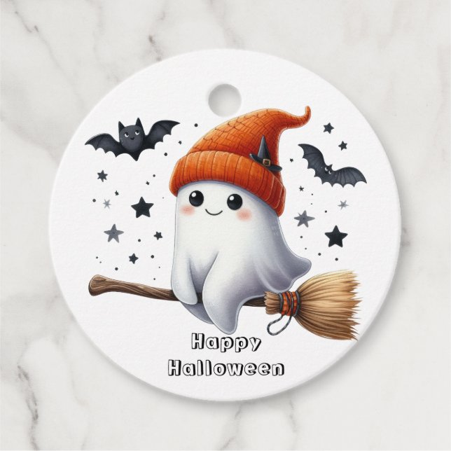 С Ghost Pumpkin Halloween Geschenkanhänger (Vorderseite)