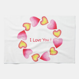 С romantisch I Liebe You Valentine's Day Geschirrtuch