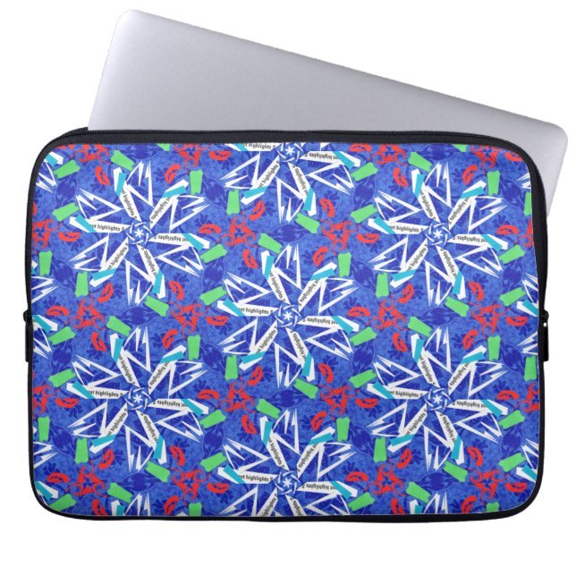 С Schneeflocken Laptopschutzhülle (Vorderseite)