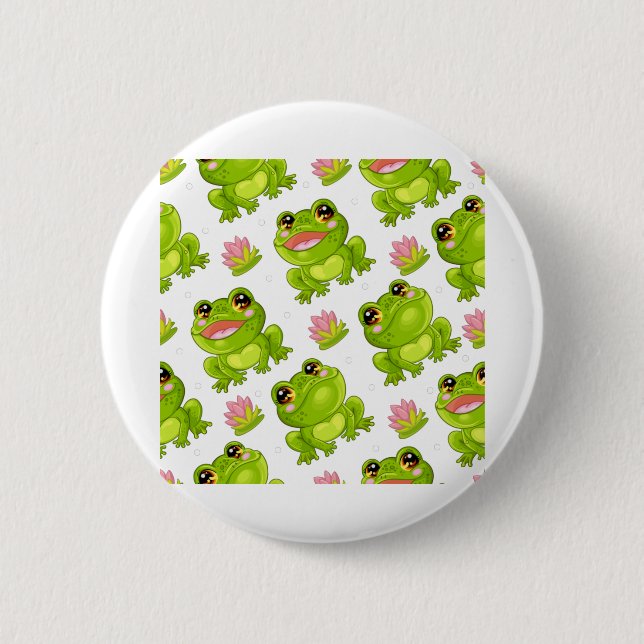 Сute cartoon frogs button (Vorderseite)