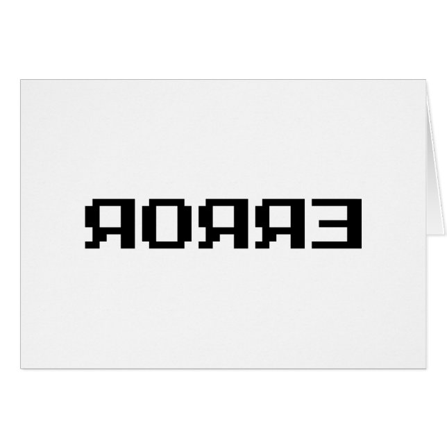 Я Я Я Ǝ | FEHLERKARTE (Vorderseite (Horizontal))