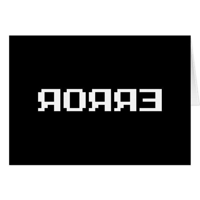 Я Я Я Ǝ | FEHLERKARTE (Vorderseite (Horizontal))