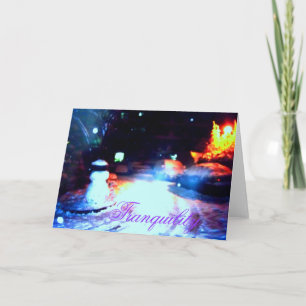・ ・ ♥ Я ömæñtî insnowy Night Scene Grußkarte ・ Karte