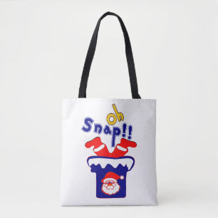 🎅ټOh! Sanp, Santa steckt in einem Schornstein Eco Tasche