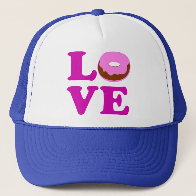 ღ♥ټLove Krapfen-stilvoller cooler Fernlastfahrer Truckerkappe (Vorderseite)
