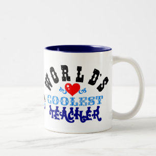 ღ╬♥"Coolster Lehrer der Welt" Zweiton-Tasse♥╬ღ Zweifarbige Tasse