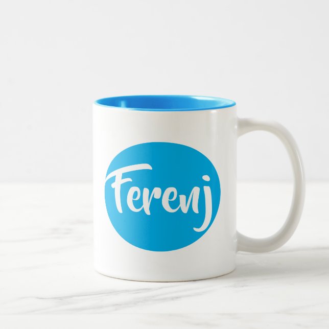ፈ ረ ን ጅ Ferenj en anglais et en amharique Mug (Droit)