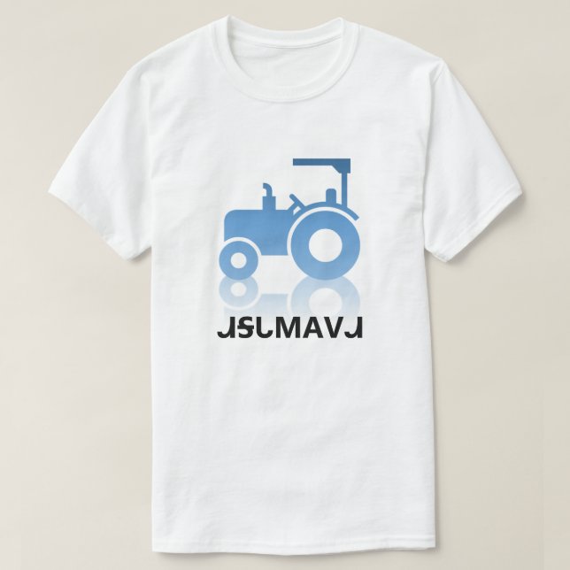 Ꮧ Ꭶ Ꮣ Ꮇ Ꮩ Ꮧ - Traktor in Cherokee T-Shirt (Design vorne)