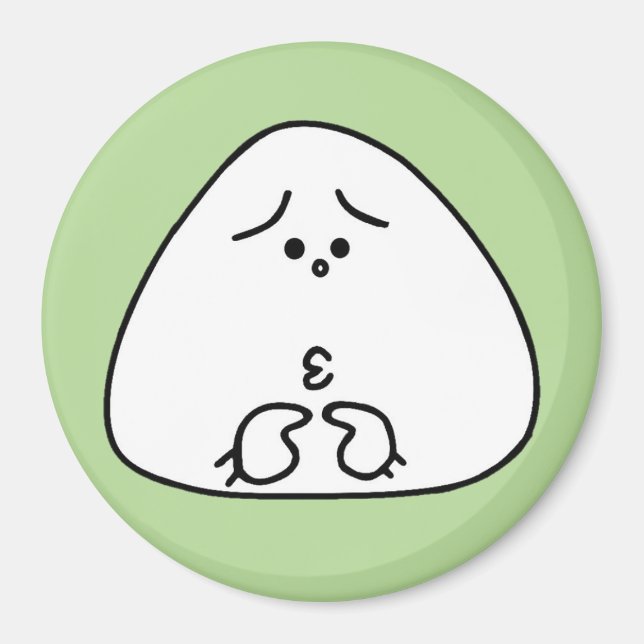 おにぎり顔（グリーン34） MAGNET (Vorne)