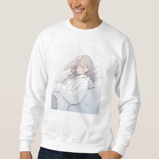 お昼寝JKスウェット｜寿司娘 GenerativeAI Sweatshirt (Vorderseite)