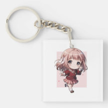 かわいいアニメキャラのアクリルキーホルダー