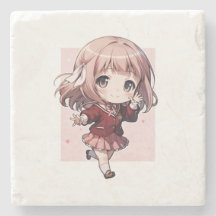かわいいアニメキャラのコースター