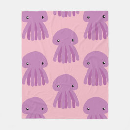 かわいいクラゲのフリースブランケット FLEECEDECKE