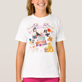 かわいい犬がいっぱい♡ピンクのバースデーパーティー  T-Shirt