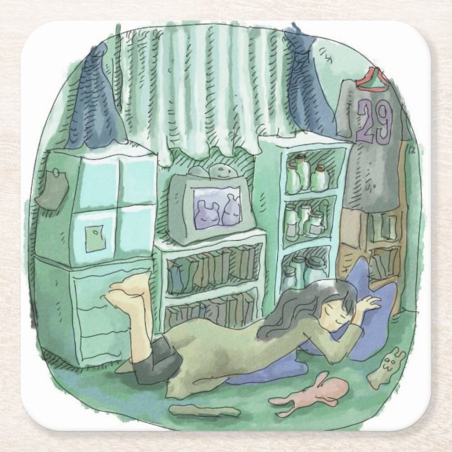 さくされじ RECHTECKIGER PAPPUNTERSETZER (Vorderseite)