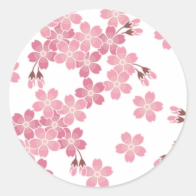 さくらの花 RUNDER AUFKLEBER (Vorderseite)
