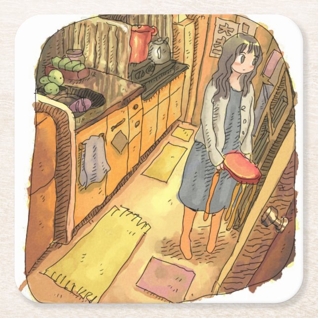 さくれいじ RECHTECKIGER PAPPUNTERSETZER (Vorderseite)