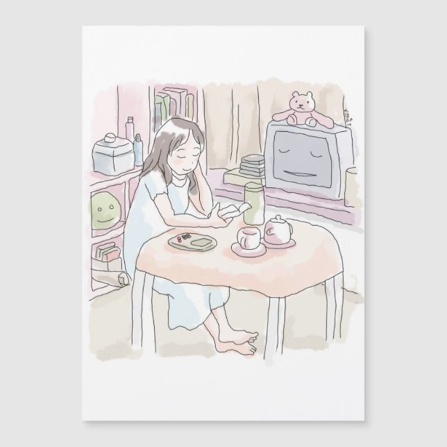 さにいさじ　座る MAGNETKARTE (Vorderseite)