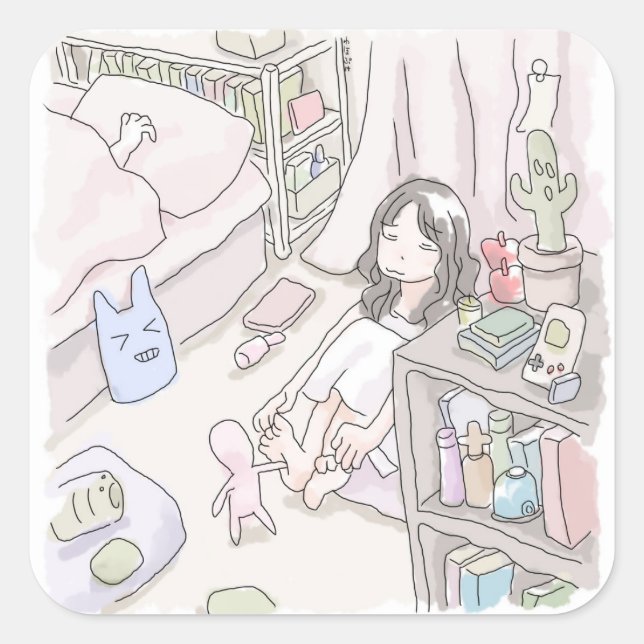 さににやじ QUADRATISCHER AUFKLEBER (Vorderseite)