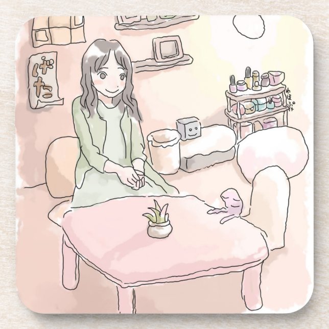 さにれいじ　淡い部屋と足の裏 GETRÄNKEUNTERSETZER (Vorderseite)