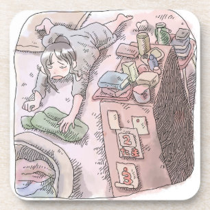 さ い な く じ 棚 本 の die Nachあ Getränkeuntersetzer