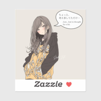 ちょっと考え事してただけステッカー|寿司娘シール AUFKLEBER