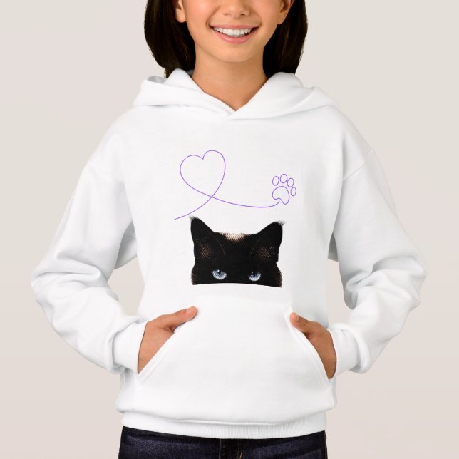 ひょっこり猫フーディー HOODIE (Vorderseite)