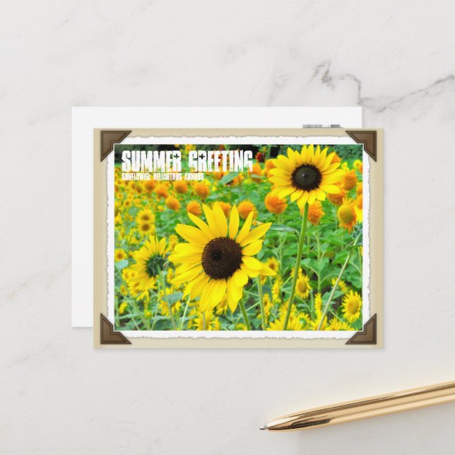 ひ ま わ り POSTKARTE (Vorderseite/Rückseite Beispiel)