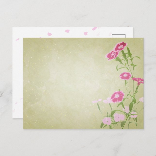 やさしさを届ける＊撫子のポストカード POSTKARTE (Vorne/Hinten)