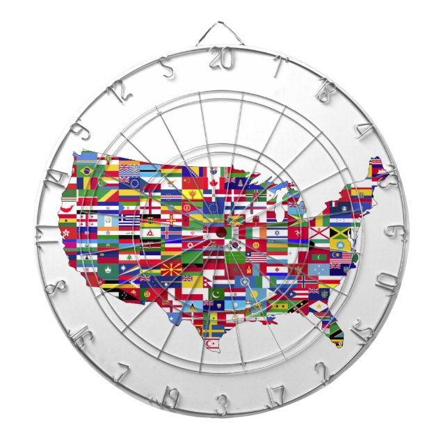 アメリカ合衆国の地図 DARTSCHEIBE (vorne)