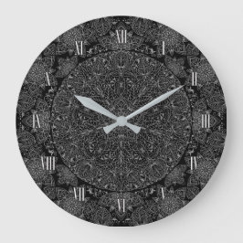 アラベスク文様 ブラックベース GROßE WANDUHR