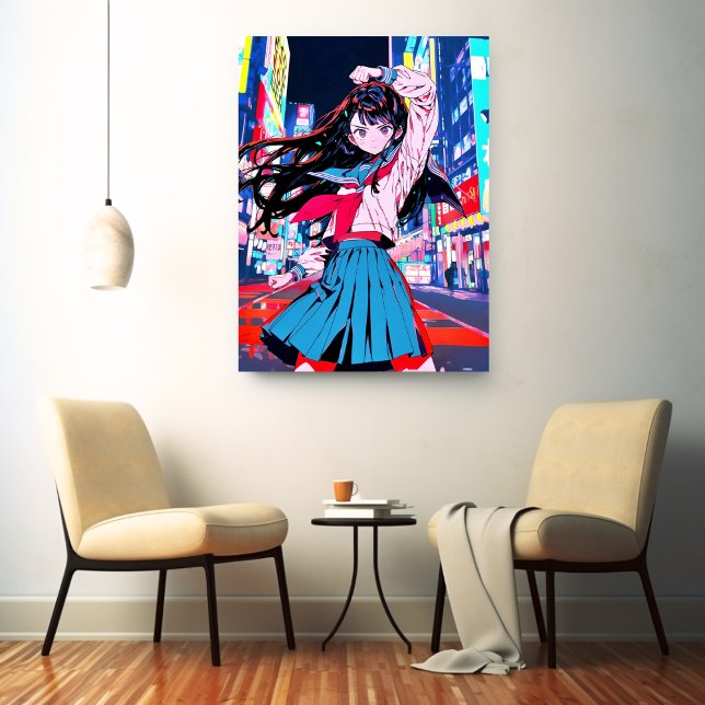 アートパネル Art Panel｜今日もお疲れポーズ 寿司娘 GenerativeAI Leinwanddruck (Von Creator hochgeladen)