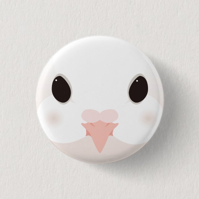 クジャクバト-Fantail pigeon Button (Vorderseite)