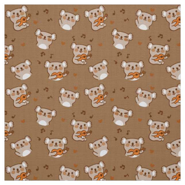 コアラ Koala, der Gitarre spielt Stoff (Muster)