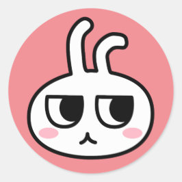 ジト目うさぎ顔シール RUNDER AUFKLEBER