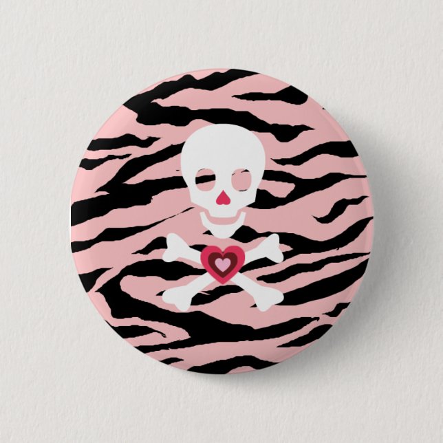 ゼブラスカル（ピンク） BUTTON (Vorderseite)