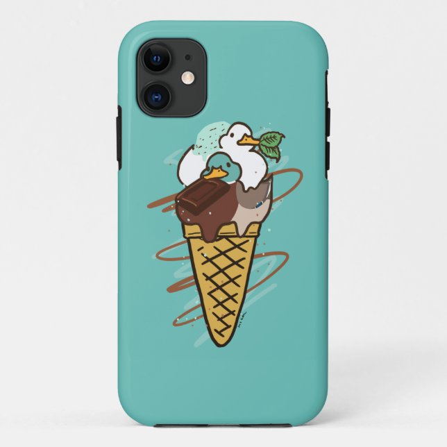 チョコミントアイスアヒル Case-Mate iPhone HÜLLE (Rückseite)