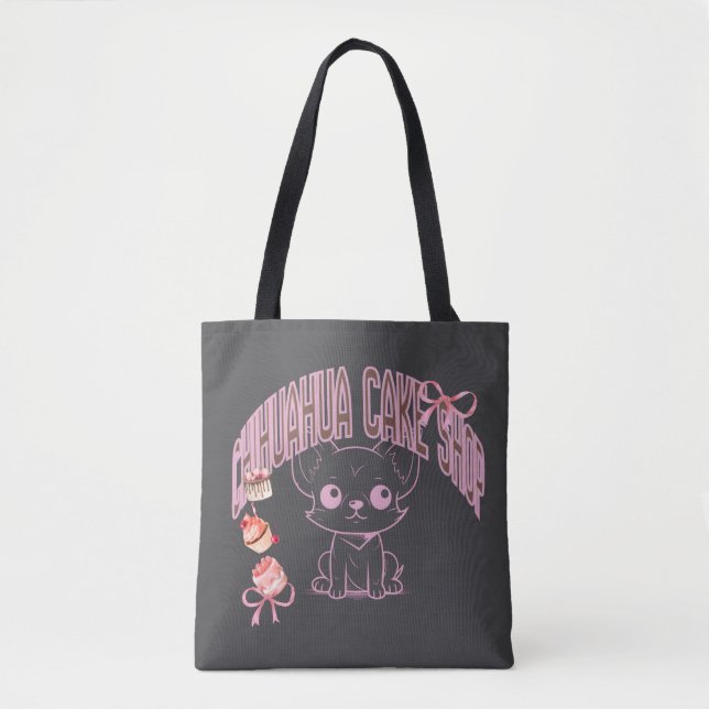 チワワのケーキ屋さん、子犬、犬好き、スイーツ、ケーキが好きな人の TASCHE (Vorderseite)