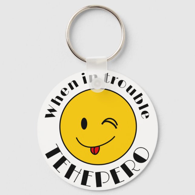 テヘペロちゃんマーク(L)   キーホルダー SCHLÜSSELANHÄNGER (Vorderseite)